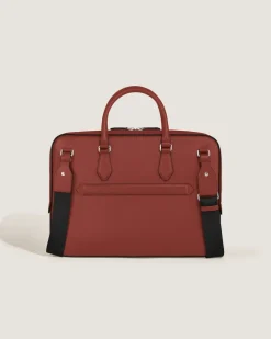 Flache Schreibmappe aus Sartorial Leder - Red Oak - Leder - MB222923 - Dokumententaschen