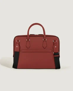 Flache Schreibmappe aus Sartorial Leder - Red Oak - Leder - MB222923 - Dokumententaschen