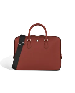Flache Schreibmappe aus Sartorial Leder - Red Oak - Leder - MB222923 - Dokumententaschen