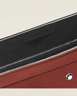 Flache Schreibmappe aus Sartorial Leder - Red Oak - Leder - MB222923 - Dokumententaschen
