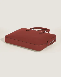 Flache Schreibmappe aus Sartorial Leder - Red Oak - Leder - MB222923 - Dokumententaschen
