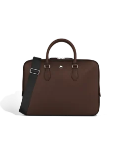 Flache Schreibmappe aus Sartorial Leder - Ebony colour - Leder - MB222921 - Dokumententaschen