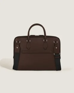 Flache Schreibmappe aus Sartorial Leder - Ebony colour - Leder - MB222921 - Dokumententaschen