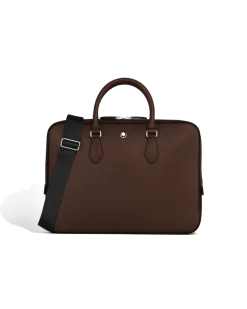 Flache Schreibmappe aus Sartorial Leder - Ebony colour - Leder - MB222921 - Dokumententaschen