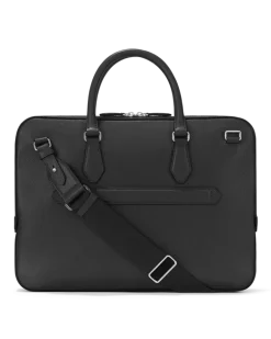 Flache Schreibmappe aus Sartorial Leder - Schwarz - Leder - MB130272 - Dokumententaschen
