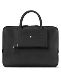 Flache Schreibmappe aus Sartorial Leder - Schwarz - Leder - MB130272 - Dokumententaschen
