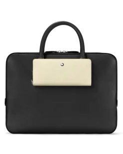Flache Schreibmappe aus Sartorial Leder - Schwarz - Leder - MB130272 - Dokumententaschen