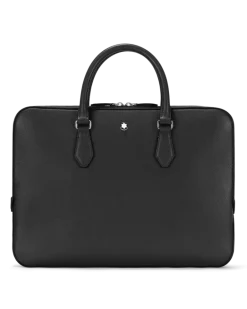 Flache Schreibmappe aus Sartorial Leder - Schwarz - Leder - MB130272 - Dokumententaschen