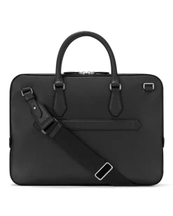 Flache Schreibmappe aus Sartorial Leder - Schwarz - Leder - MB130272 - Dokumententaschen
