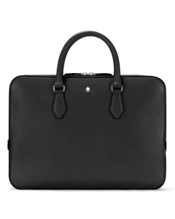 Flache Schreibmappe aus Sartorial Leder - Schwarz - Leder - MB130272 - Dokumententaschen