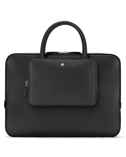 Flache Schreibmappe aus Sartorial Leder - Schwarz - Leder - MB130272 - Dokumententaschen
