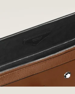 Flache Schreibmappe aus Sartorial Leder - Rehbraun - Leder - MB220334 - Dokumententaschen