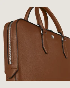 Flache Schreibmappe aus Sartorial Leder - Rehbraun - Leder - MB220334 - Dokumententaschen