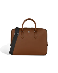 Flache Schreibmappe aus Sartorial Leder - Rehbraun - Leder - MB220334 - Dokumententaschen