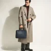 Flache Schreibmappe aus Sartorial Leder - Tintenblau - MB131715 - Dokumententaschen