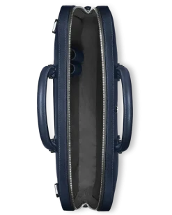 Flache Schreibmappe aus Sartorial Leder - Tintenblau - MB131715 - Dokumententaschen