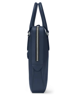 Flache Schreibmappe aus Sartorial Leder - Tintenblau - MB131715 - Dokumententaschen