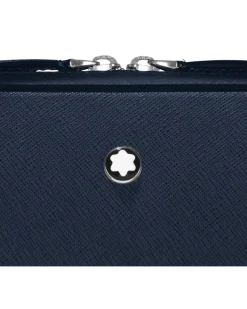Flache Schreibmappe aus Sartorial Leder - Tintenblau - MB131715 - Dokumententaschen