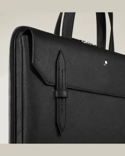 Flache Schreibmappe aus Sartorial Leder - Schwarz - Leder - MB221538 - Aktentaschen