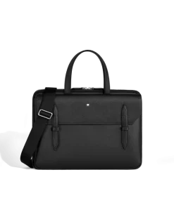 Flache Schreibmappe aus Sartorial Leder - Schwarz - Leder - MB221538 - Aktentaschen
