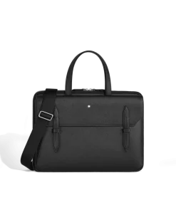 Flache Schreibmappe aus Sartorial Leder - Schwarz - Leder - MB221538 - Aktentaschen