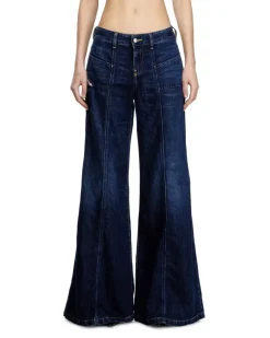 Flare Jeans Low Waist D-Akii, Dunkelblau, Reißverschluss