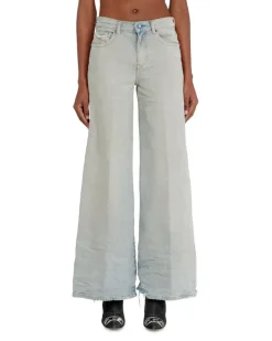 Flare Jeans Regular Waist 1978 D-Akemi, Hellblau, Reißverschluss