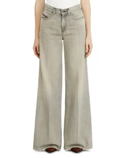 Flare Jeans Regular Waist 1978 D-Akemi, Grau, Reißverschluss