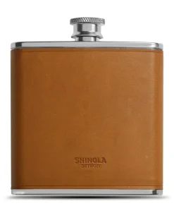 Flasche mit Lederhülle - Braun