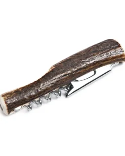 Flaschenöffner mit Hirschhorn - Braun