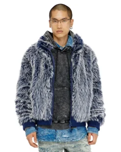 Flauschige Winterjacke - Winterjacken - Herren - Blau