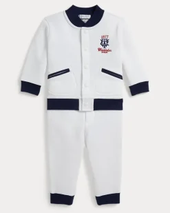 Fleecejacke und Jogginghose Wimbledon White