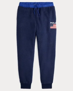 Fleece-Jogginghose mit Flagge Blue