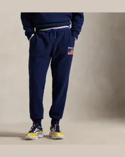 Fleece-Jogginghose mit Flagge Blue