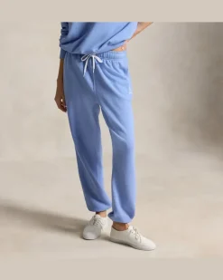 Fleece-Jogginghose mit Logo Blue