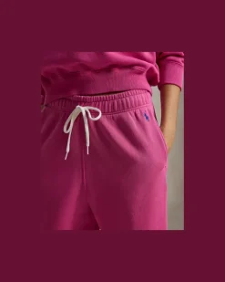 Fleece-Jogginghose mit Tunnelzug Pink