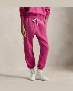 Fleece-Jogginghose mit Tunnelzug Pink