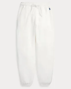 Fleece-Jogginghose mit Tunnelzug White