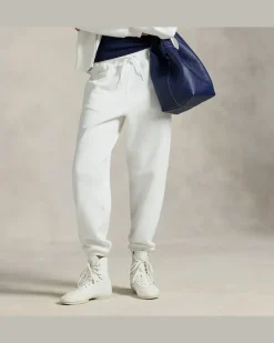 Fleece-Jogginghose mit Tunnelzug White
