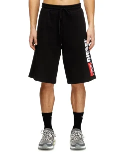 Fleece-Shorts mit Maxi-Logopatch - Kurze Hosen - Herren - Schwarz