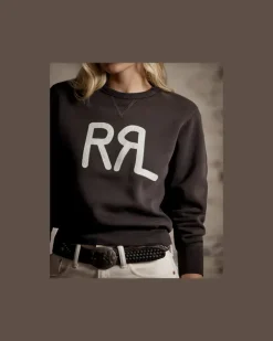 Fleece-Sweatshirt mit Logo Black