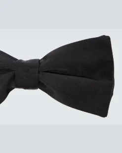 Fliege aus Seiden-Twill Schwarz