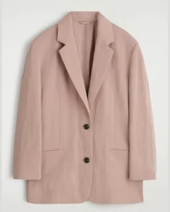 Fliessender Oversized-Blazer Rosa
