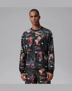 Flight Longsleeve-Trikot mit Print (Herren) - Schwarz