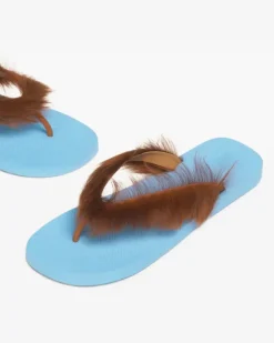 Flip-Flops aus Ponyhair - Braun