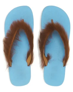 Flip-Flops aus Ponyhair - Braun