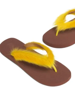 Flip-Flops aus Ponyhair - Gelb
