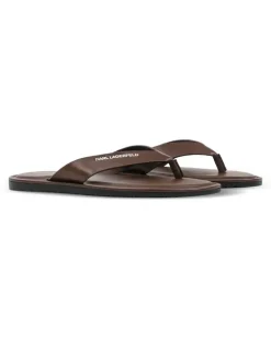 Flip-Flops mit Logo-Print - Braun