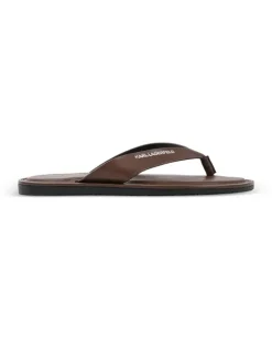 Flip-Flops mit Logo-Print - Braun