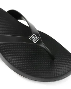 Flip-Flops mit Logo-Schild - Schwarz